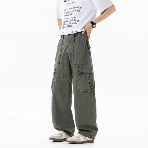Herren Extraweite Utility-Cargo-Hose im Baggy‑Cut mit elastischem Bund und Mehrfachklappentaschen Echo Archiv