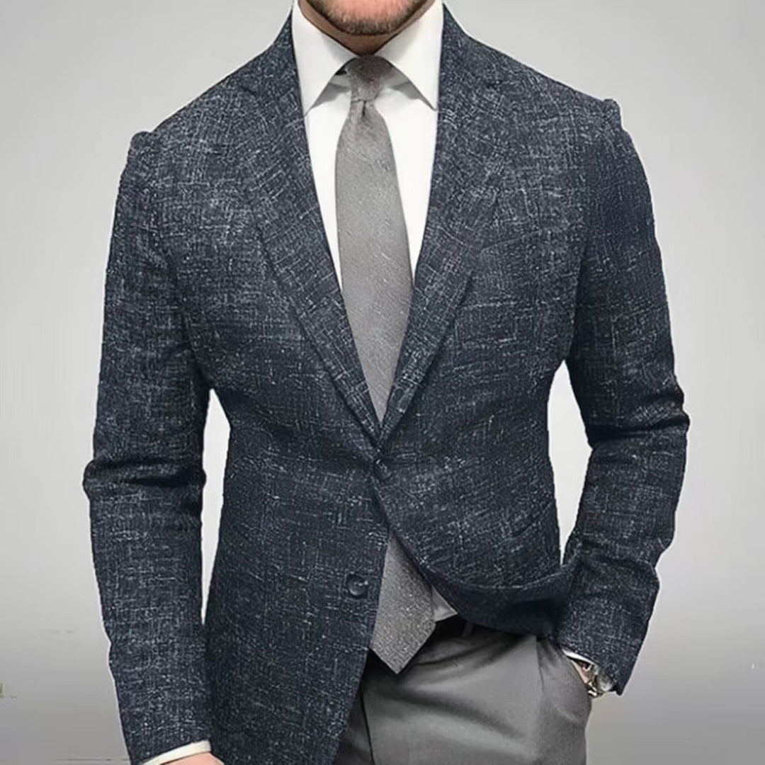 Herren eleganter, strukturierter Blazer mit feinem Gewebe Echoarchiv