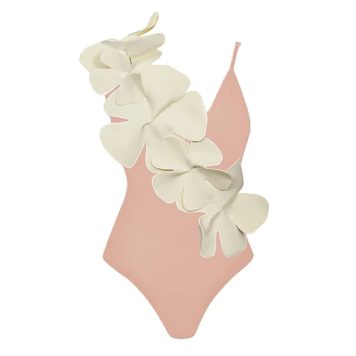 Damen Badeanzug mit kunstvollen 3D Blumenapplikationen Echo Archiv