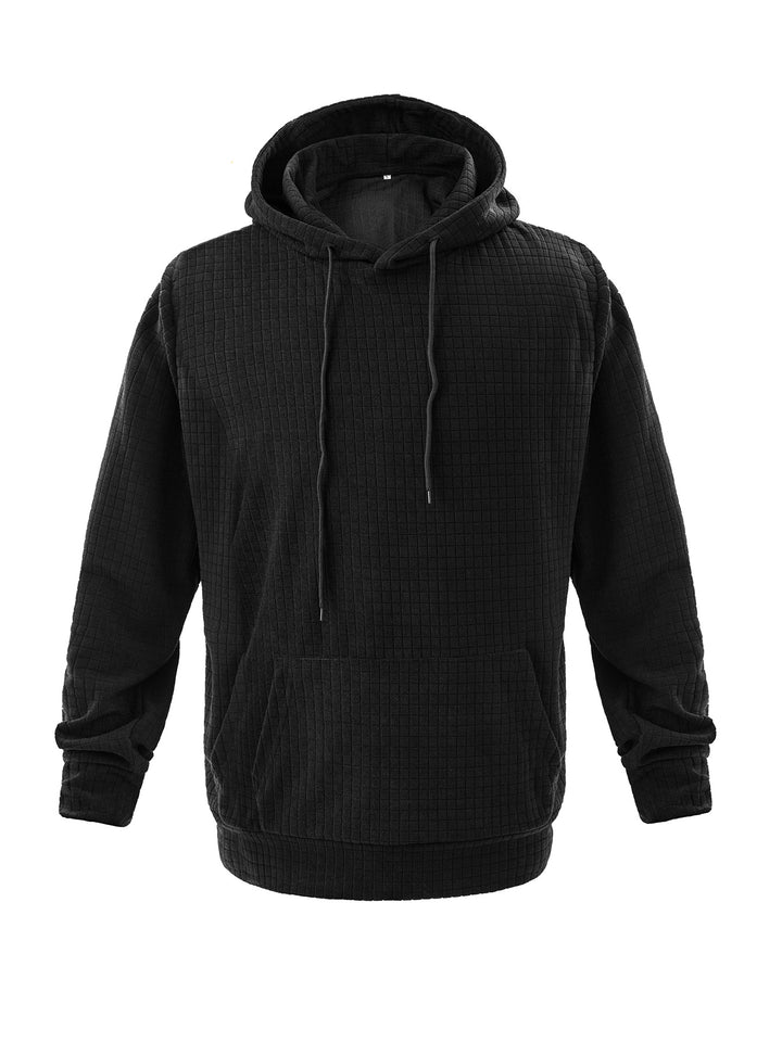 Herren lässiger Kapuzenpullover mit feinem Strukturdesign Echoarchiv