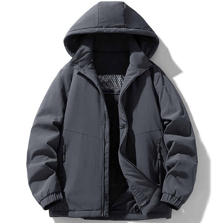 Herren Gepolsterte Thermo-Winterjacke mit Kapuze, wasserabweisender Außenhaut und Reißverschlusstaschen Echo Archiv