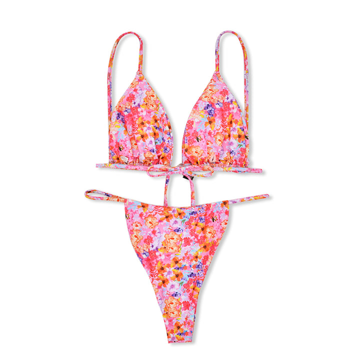 Damen Blumenmuster Triangel-Bikini Echo Archiv