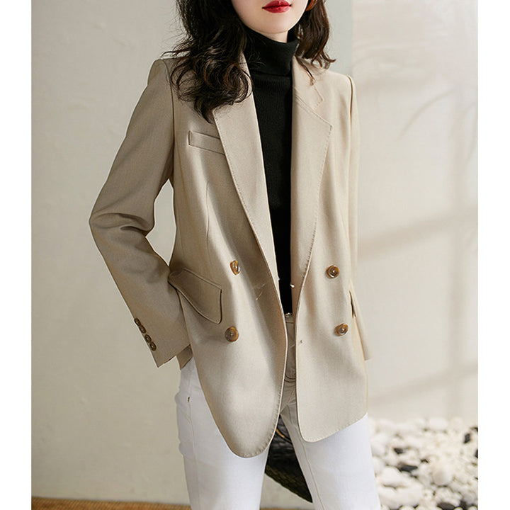 Damen Lässiger zweireihiger Blazer Echoarchiv