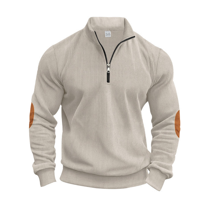 Herren Sportlicher Pullover mit Stehkragen und Reißverschluss Echoarchiv