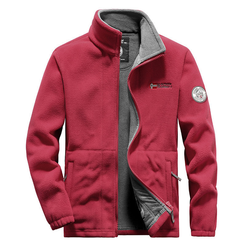 Herren nan hochwertige Microfleece-Outdoorjacke mit Stehkragen, durchgehendem Reißverschluss und isolierendem Fleece-Innenfutter Echo Archiv
