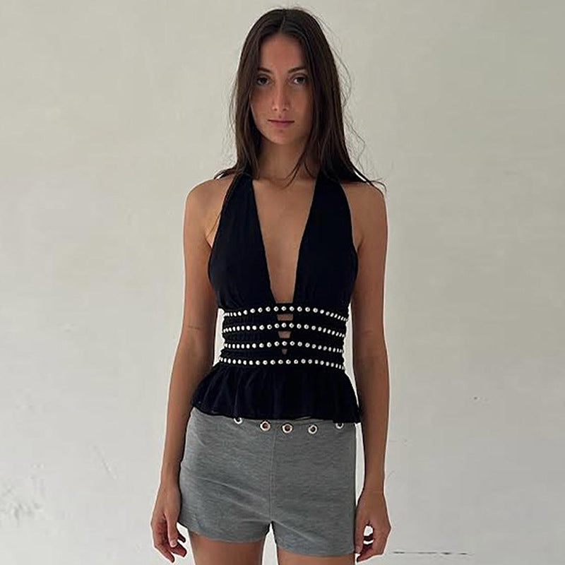 Damen Off-Shoulder Top mit zarten Spitzenakzenten Echo Archiv