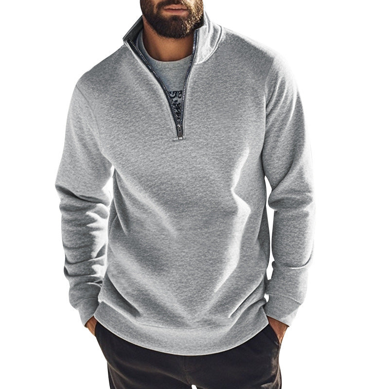 Herren sportlicher Pullover mit kurzem Reißverschluss und bequemer Passform Echoarchiv