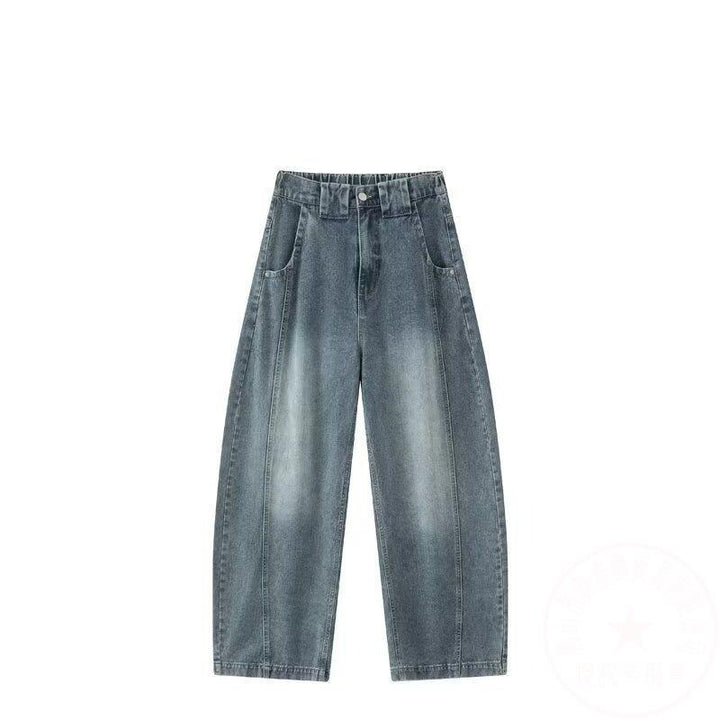 Damen Weitgeschnittene Jeans mit ausgefallenem Used-Look Echoarchiv