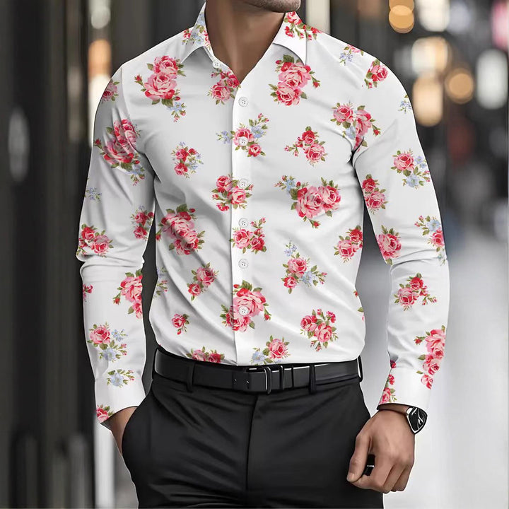 Herren Hemd mit floralen Mustern Echoarchiv