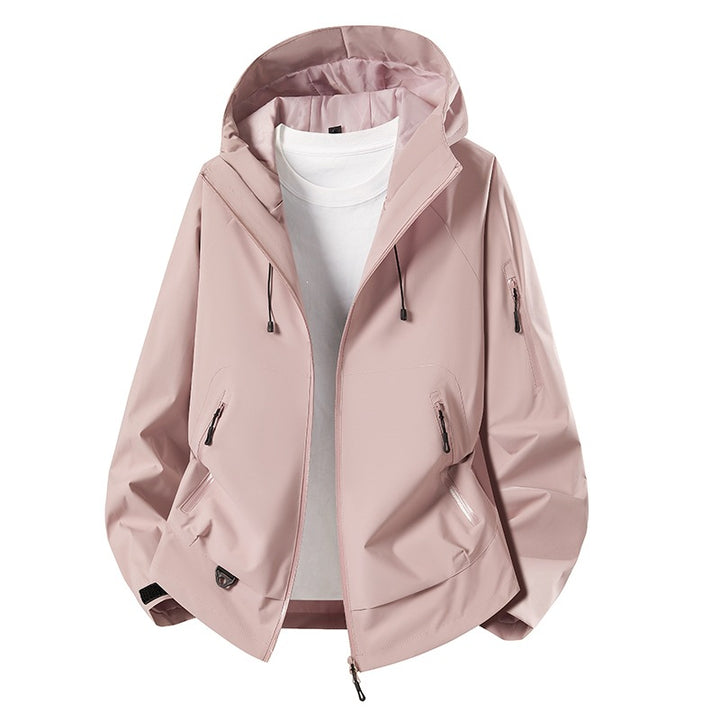 Herren Minimalistischer Softshell-Anorak mit verstellbarer Kapuze & verschweißten Zip-Taschen Echoarchiv