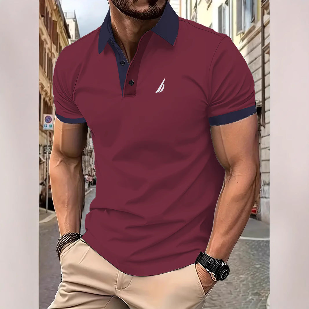 Herren Polohemd mit stilvollem Kragen und detailreicher Knopfleiste Echoarchiv