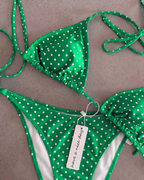 Damen Triangel-Bikini mit punktemuster Echo Archiv