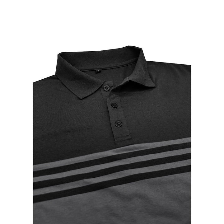 Herren Polo-Shirt mit modernem Streifenmotiv und atmungsaktivem Gewebe Echoarchiv