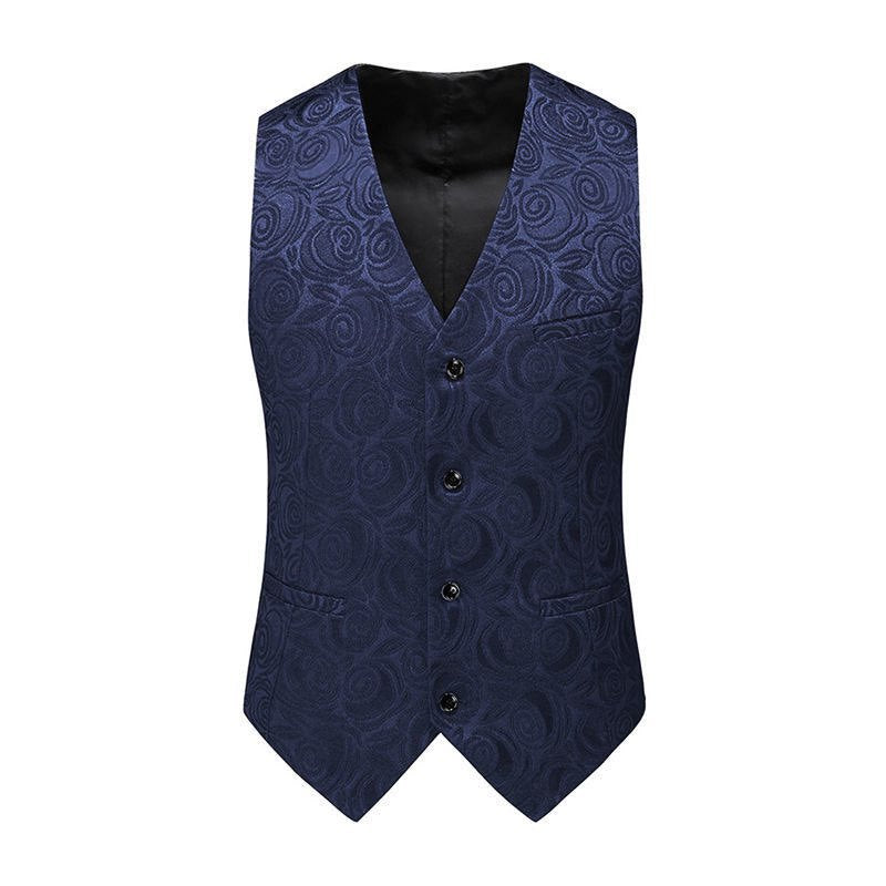 Herren nan Jacquardweste mit ornamentaler Struktur, spitz zulaufendem Saum und satinierter Rückseite Echo Archiv
