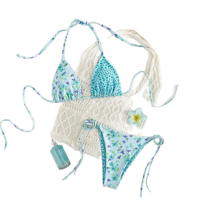 Damen Triangel-Bikini-Set mit hübschen Blumenmustern Echo Archiv