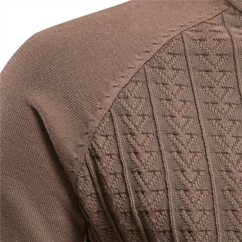 Herren Strickpullover mit modischem Stehkragen und strukturiertem Design Echoarchiv