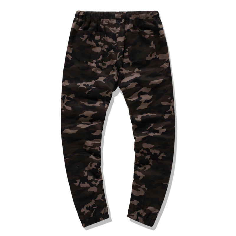 Herren Cargohose im modernen Camouflage-Design mit elastischem Bund Echoarchiv