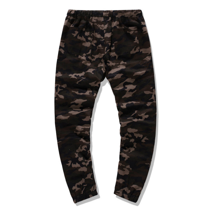 Herren Cargohose im modernen Camouflage-Design mit elastischem Bund Echoarchiv