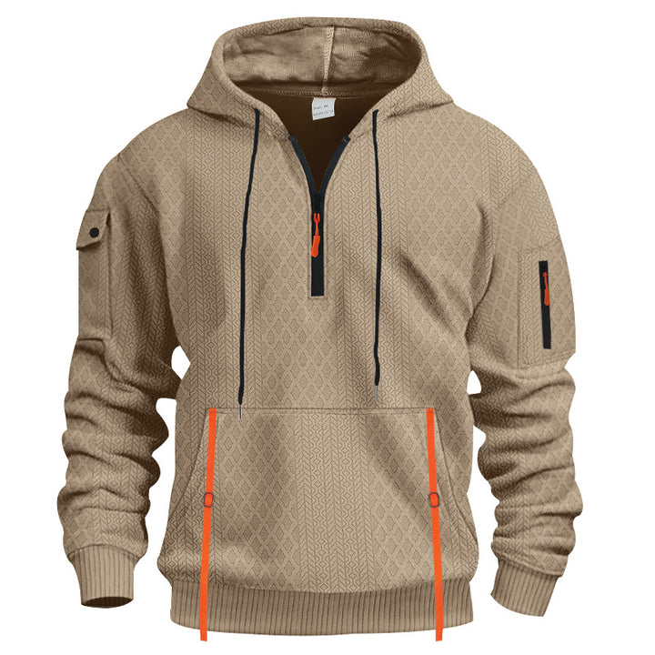 Herren funktionaler Kapuzenpullover mit Reißverschluss und praktischen Taschen Echoarchiv