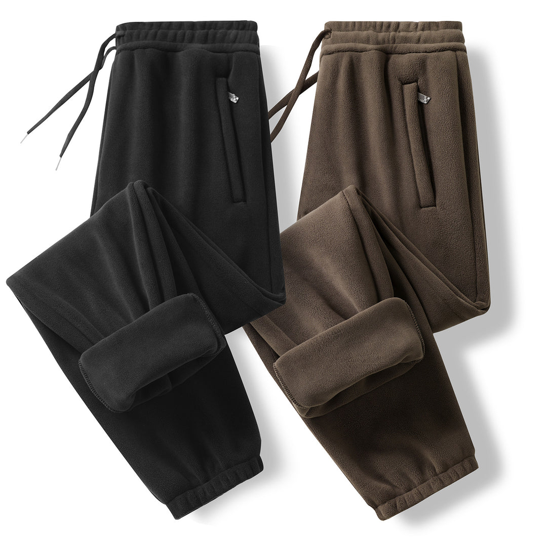 Herren Fleece-Jogginghose mit elastischem Bund, Kordelzug und gerippten Bündchen Echoarchiv