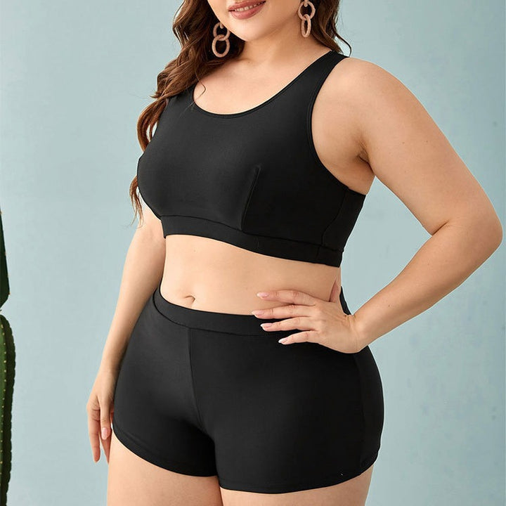 Damen Sportlicher Badeanzug mit langärmliger Jacke und Shorts Echo Archiv