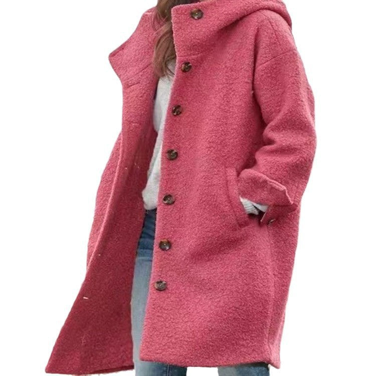 Damen Lange Wolle-Mix Jacke mit weichem Innenfutter und praktischen Taschen Echoarchiv