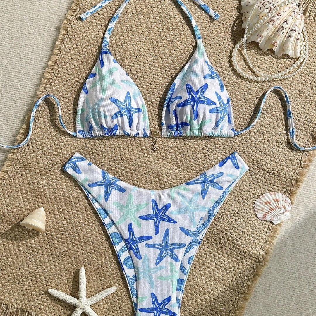 Damen Triangel-Bikini mit maritimen Sternenmotiv Echo Archiv