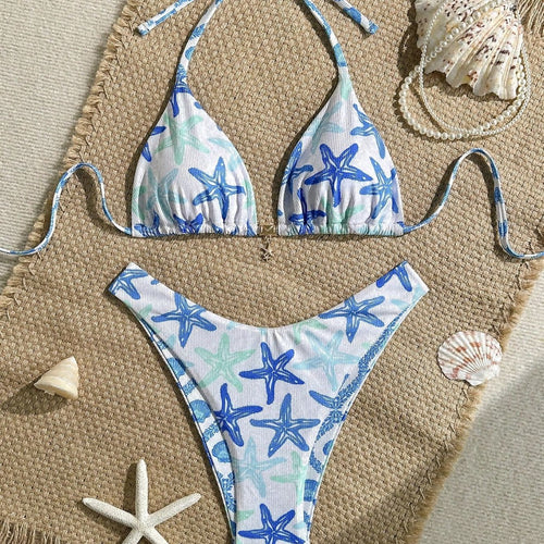 Damen Triangel-Bikini mit maritimen Sternenmotiv Echo Archiv