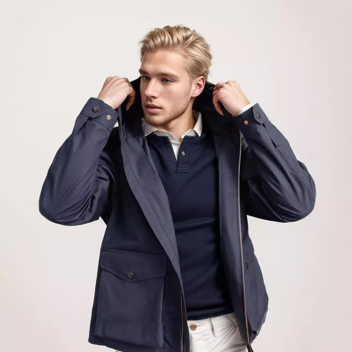 Herren multifunktionale Übergangsjacke mit verstellbarer Kapuze Echoarchiv