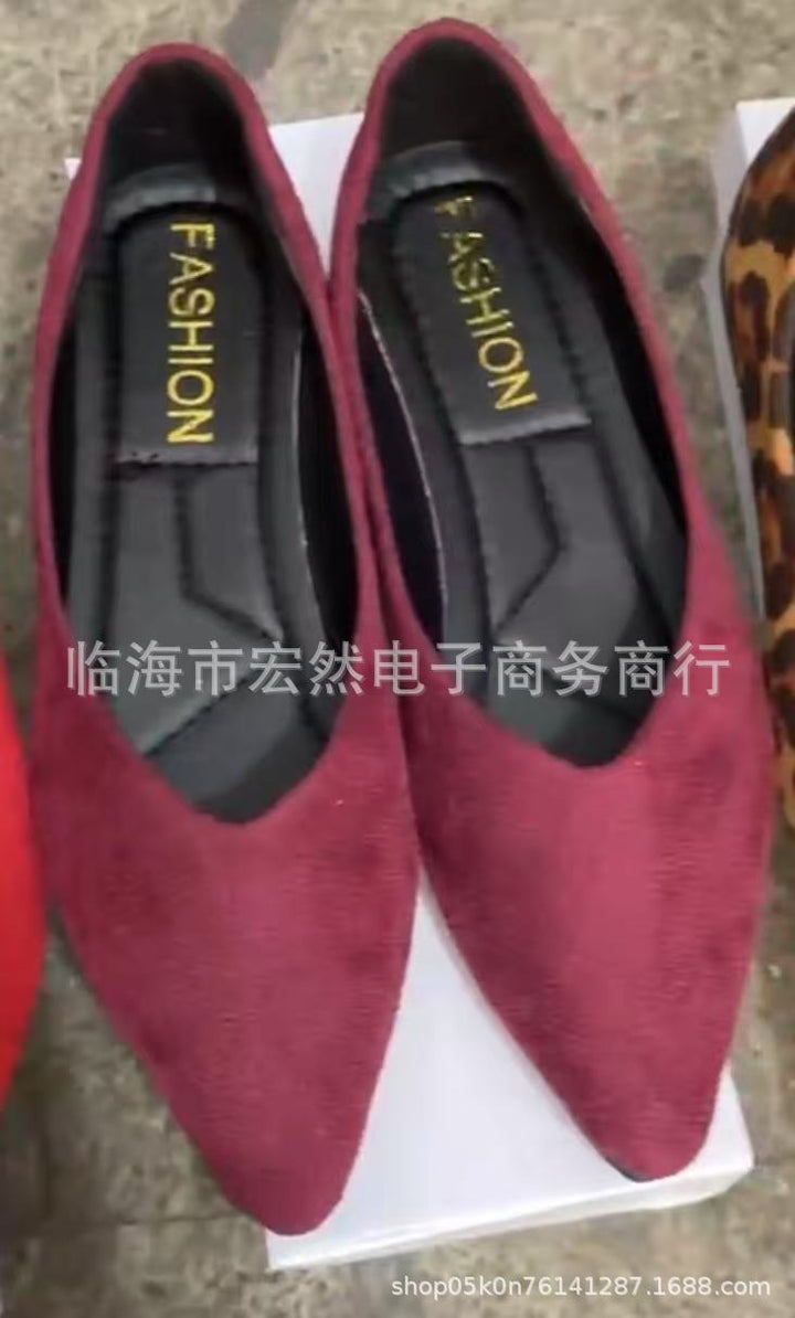 Damen  spitze Ballerina aus Microvelours mit gepolstertem Komfortfußbett Echo Archiv