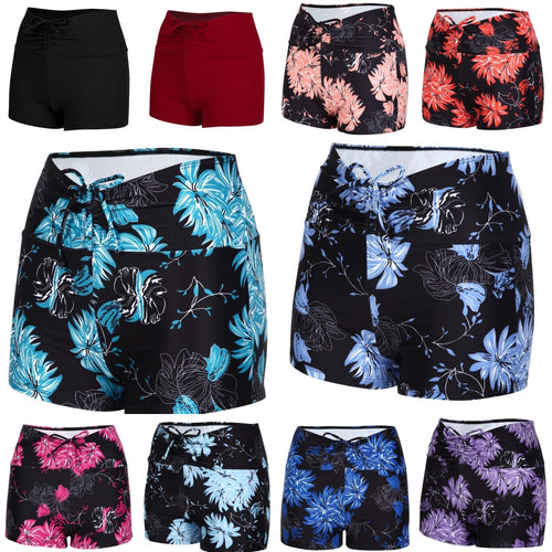 Damen Badeshorts mit hohem Bund und verstellbarem Kordelzug Echo Archiv