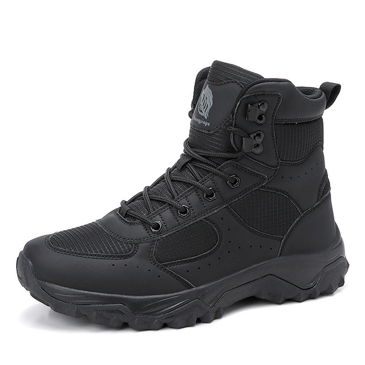 Herren Robuster Trekking- und Einsatzstiefel mit Knöchelstütze und profilierter Gummisohle Echoarchiv