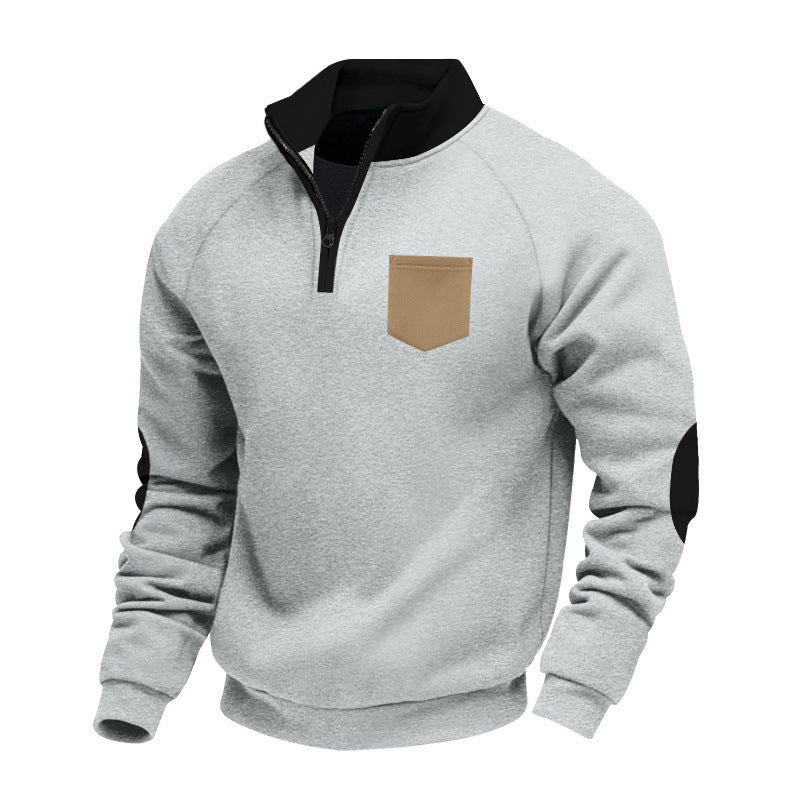 Herren Pullover mit Stehkragen und Reißverschluss Echoarchiv
