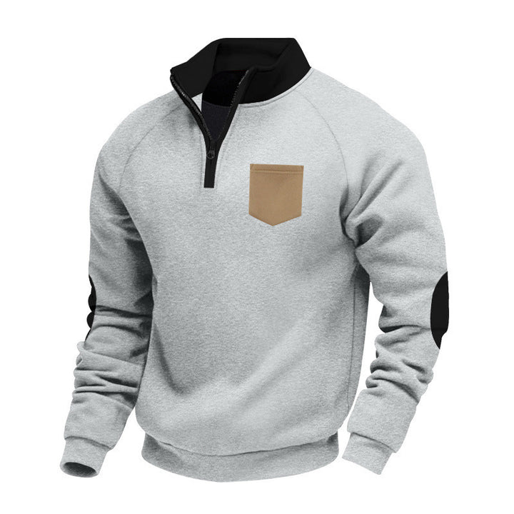 Herren Pullover mit Stehkragen und Reißverschluss Echoarchiv