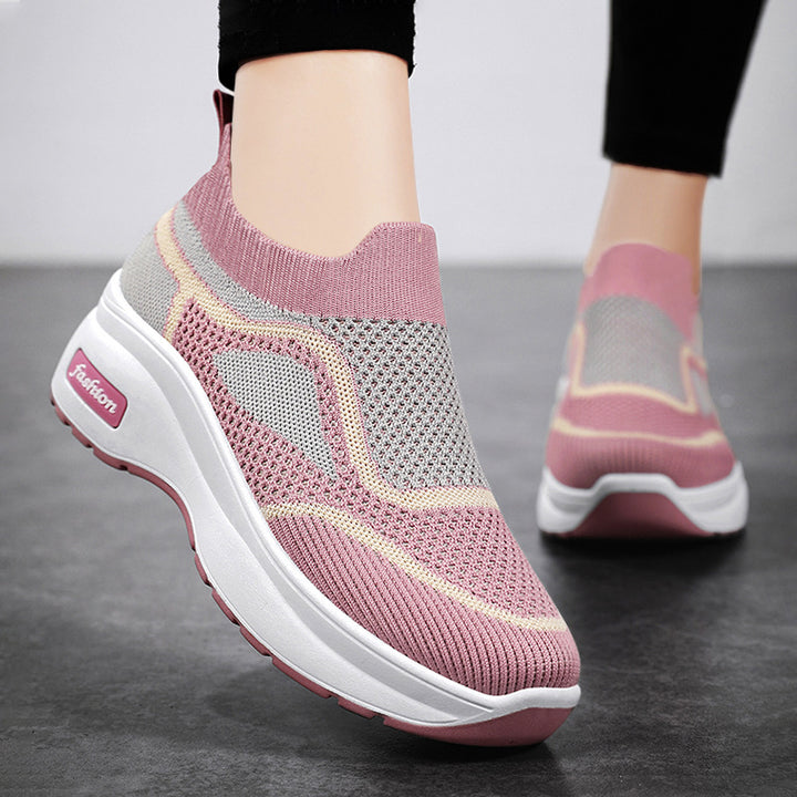 Damen nan ultraleichter Strick-Slip-On mit ergonomischer Keilsohle und herausnehmbarem Komforteinlagenfach Echo Archiv