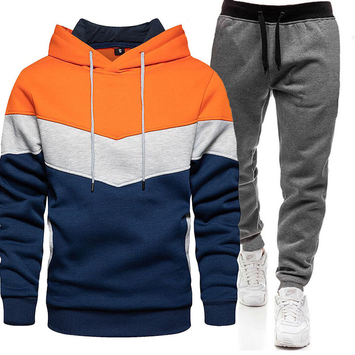 Herren sportliches Kapuzenpullover- und Jogginghosen-Set Echoarchiv