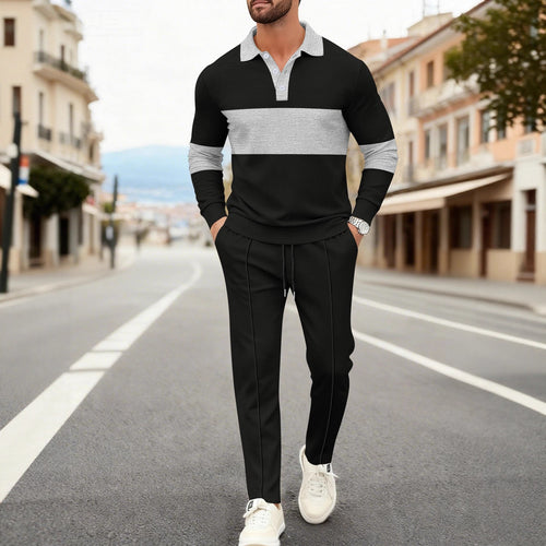 Herren sportliches Poloshirt mit eleganter Komplementär-Hose Echoarchiv