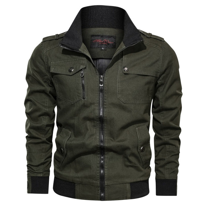Herren nan robuste Field-Bomberjacke mit Reißverschluss, Schulterklappen und mehreren funktionalen Taschen Echo Archiv