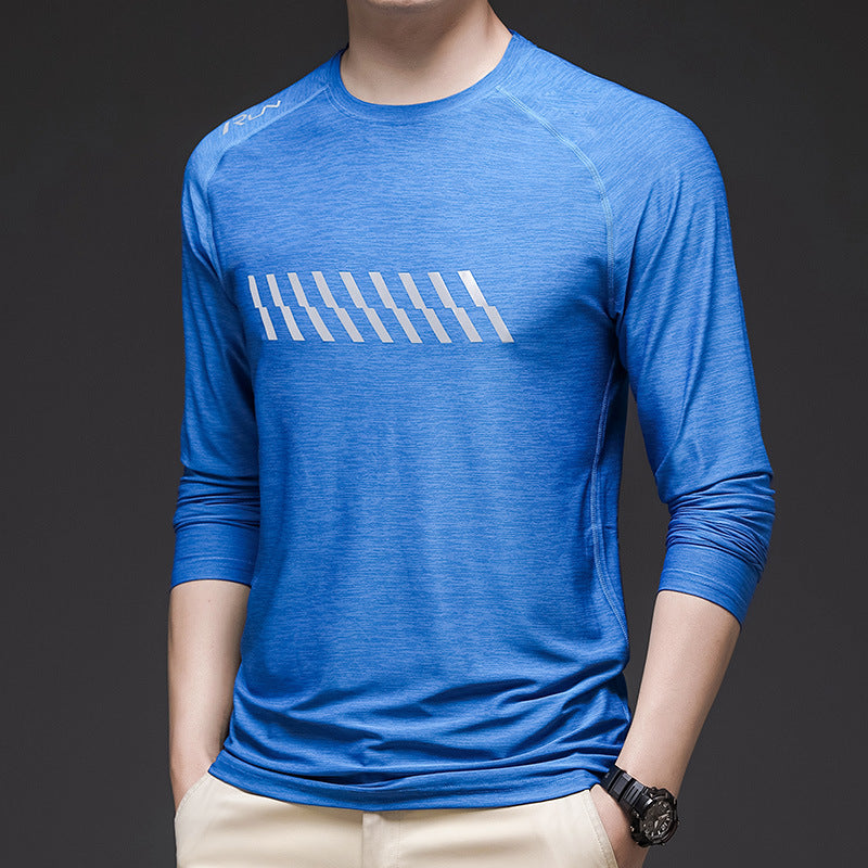 Herren sportliches Langarm-Funktionsshirt mit atmungsaktiven Einsätzen Echoarchiv