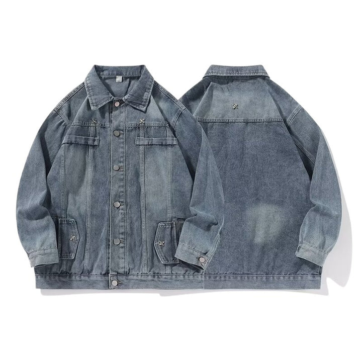 Herren lässige Denimjacke mit klassischen Details Echoarchiv