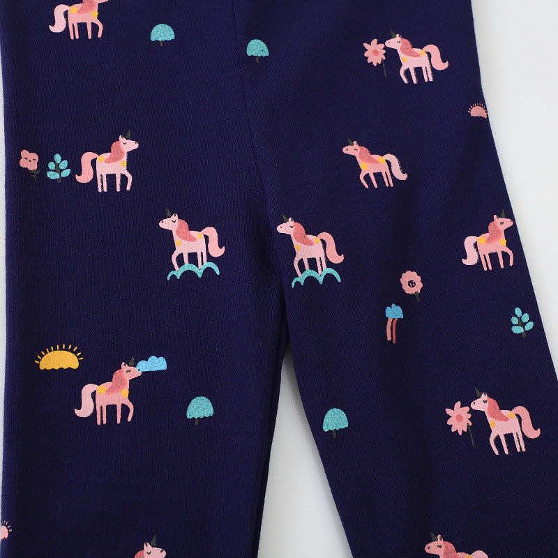 Mädchen Leggings mit buntem Einhorn-Design Echo Archiv