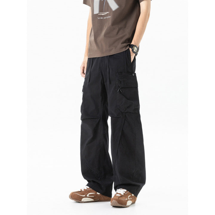 Herren weite Cargo-Hose im Baggy‑Schnitt mit Utility‑Taschen und Kordelbund Echo Archiv
