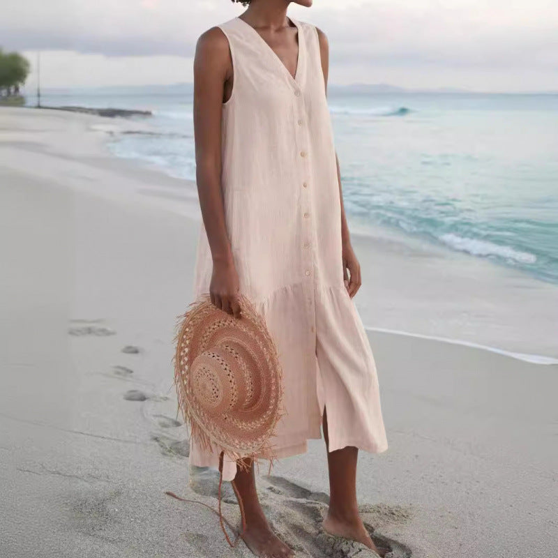 Damen Sommerliches Leinenkleid Echoarchiv