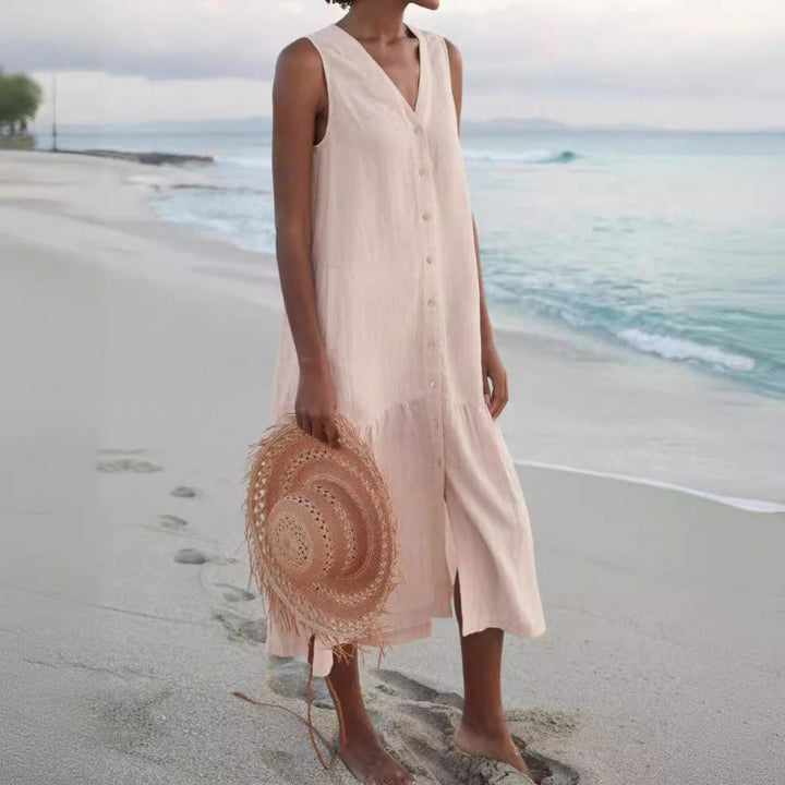 Damen Sommerliches Leinenkleid Echoarchiv