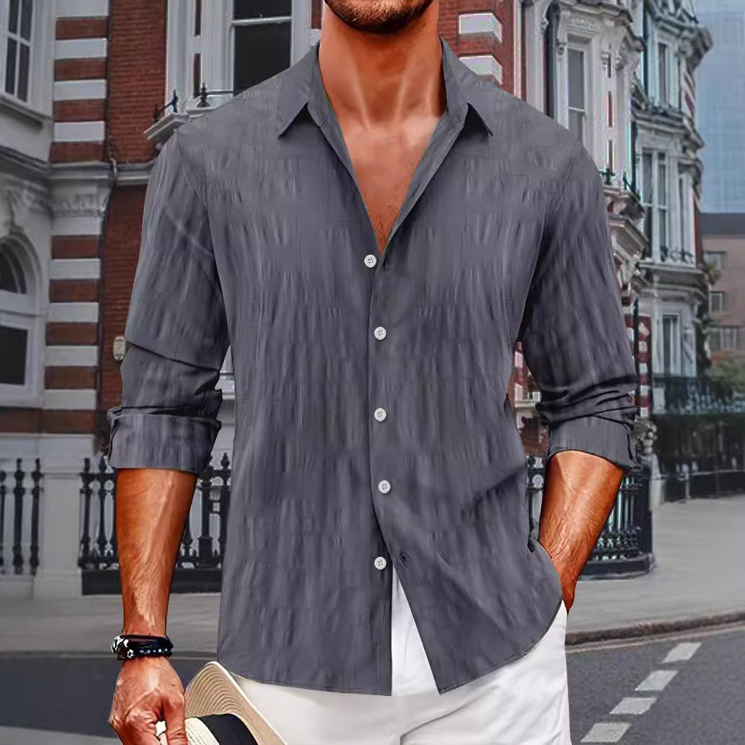 Herren stylische Langarmhemd Echoarchiv