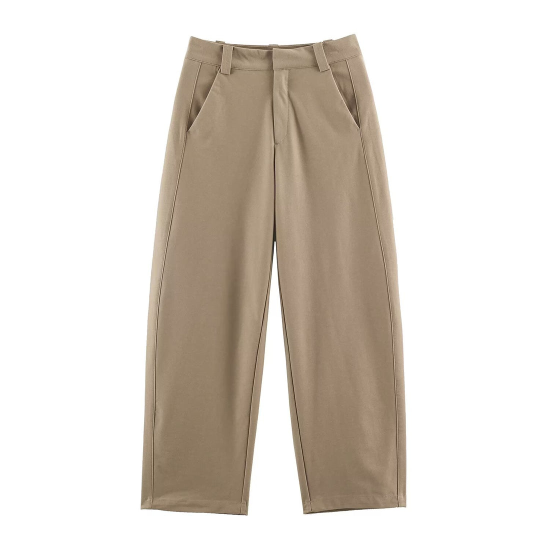 Damen Hochtaillierte weite Cropped‑Hose mit Bügelfalte und Eingrifftaschen Echo Archiv