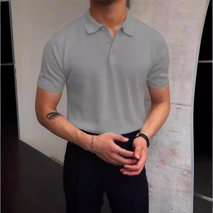 Herren Polo-Shirt aus atmungsaktiver Baumwolle mit elegantem Kragen Echoarchiv