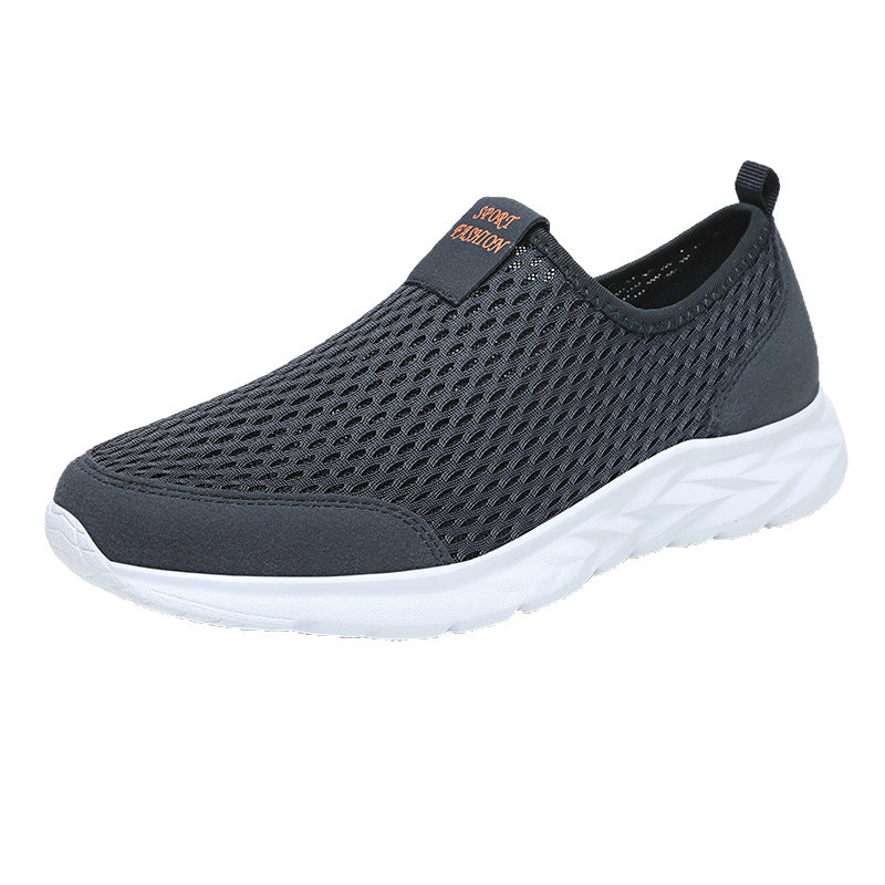 Herren leichte Slip-On Laufsneaker mit nahtlosem Maschenoberteil und stoßdämpfender Wellen-EVA-Sohle – Tavélo
