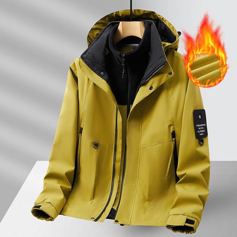 Herren Fleecejacke mit hohem Kragen Echo Archiv