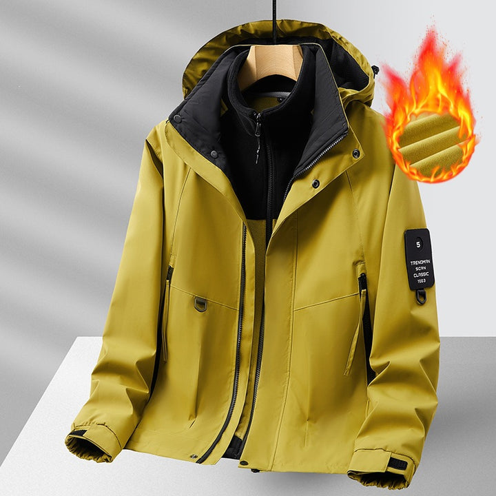 Herren Fleecejacke mit hohem Kragen Echo Archiv